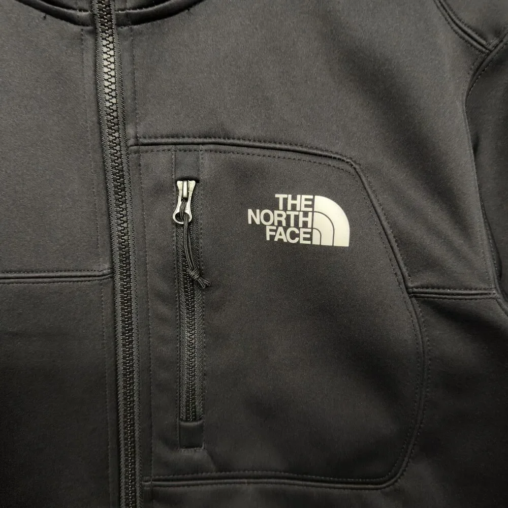 The North Face Mens Windwall Jacket Size M Black Full Zip Fleece Softshell Ski